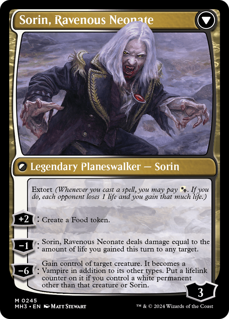 Sorin of House Markov // Sorin, Ravenous Neonate (MH3-245) [Modern Horizons 3]