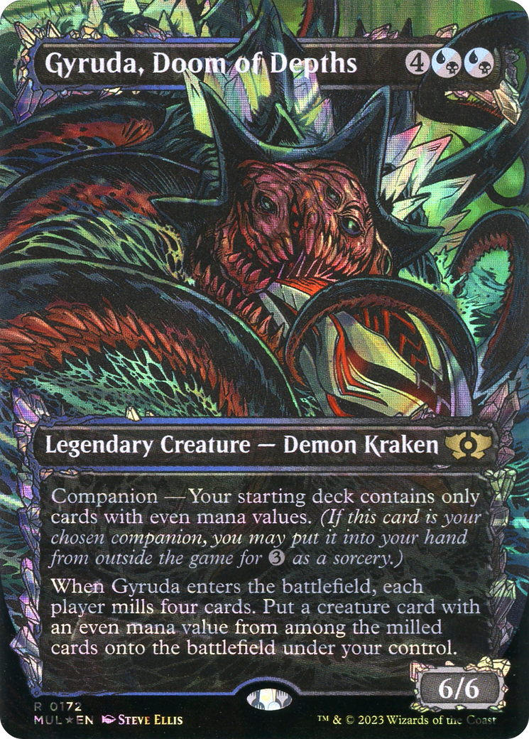 Gyruda, Doom of Depths (MUL-172) [Multiverse Legends]: (Showcase) (Borderless) Foil