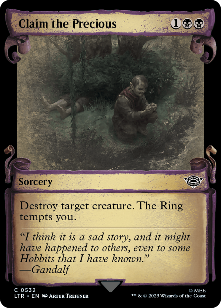 Claim the Precious (Showcase Scrolls) (LTR-532) [The Lord of the Rings: Tales of Middle-earth]