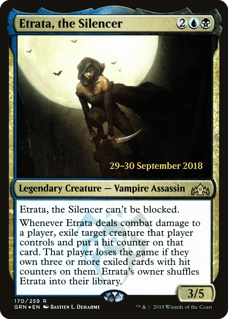 Etrata, the Silencer (PRE-170S) [Guilds of Ravnica Promos] Foil