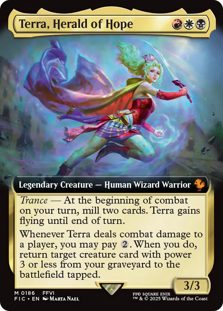 Terra, Herald of Hope (Extended Art) (FIC-186) [Commander: FINAL FANTASY]: (Extended Art)