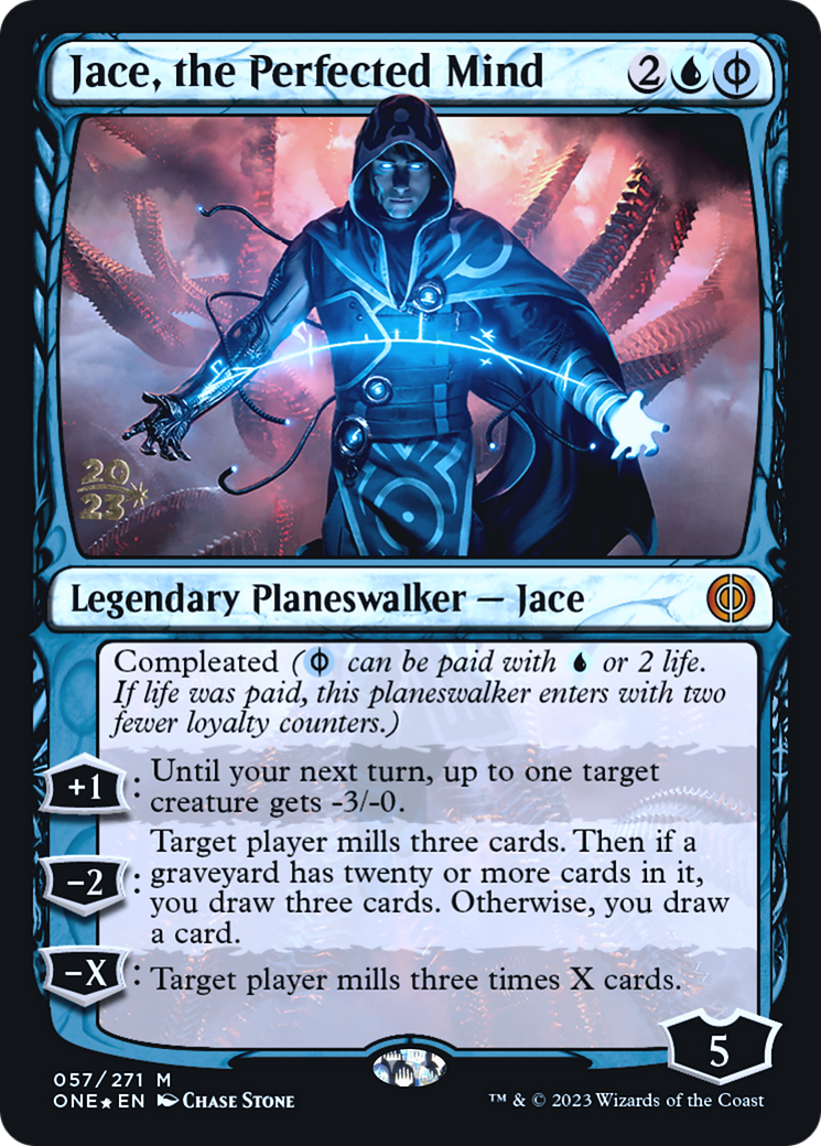 Jace, the Perfected Mind (PRE-57S) [Phyrexia: All Will Be One Promos] Foil