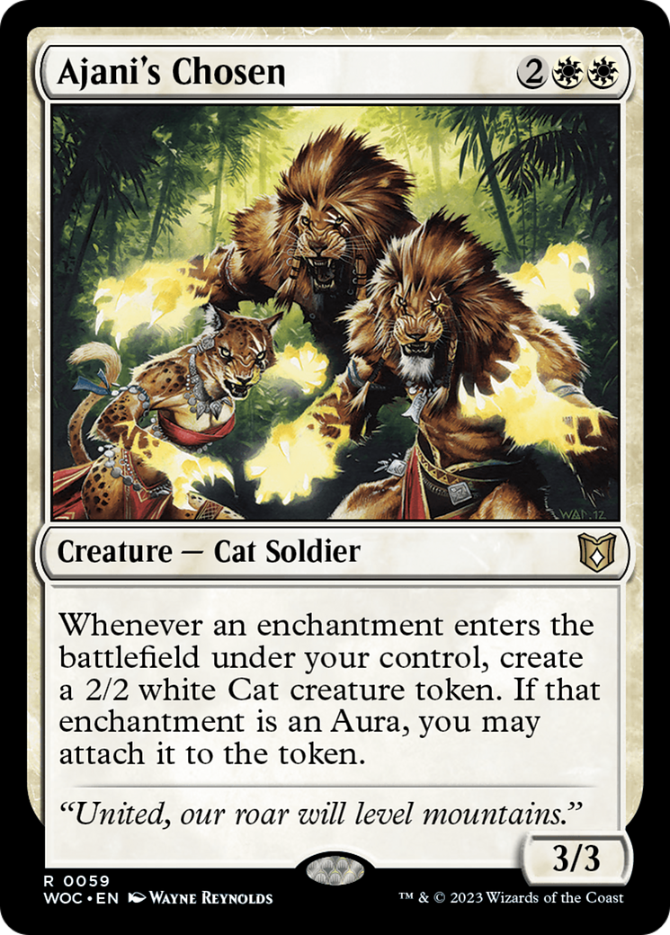 Ajani's Chosen (WOC-059) [Wilds of Eldraine Commander]