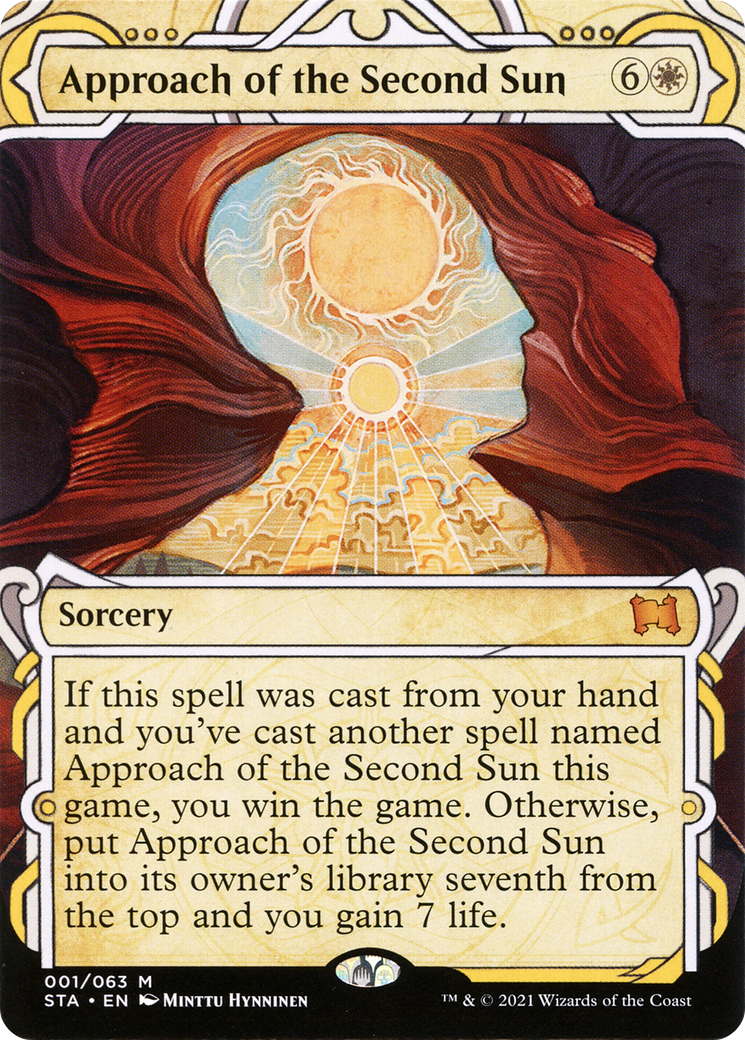 Approach of the Second Sun (STA-001) [Strixhaven Mystical Archive]: (Showcase) (Borderless) Foil