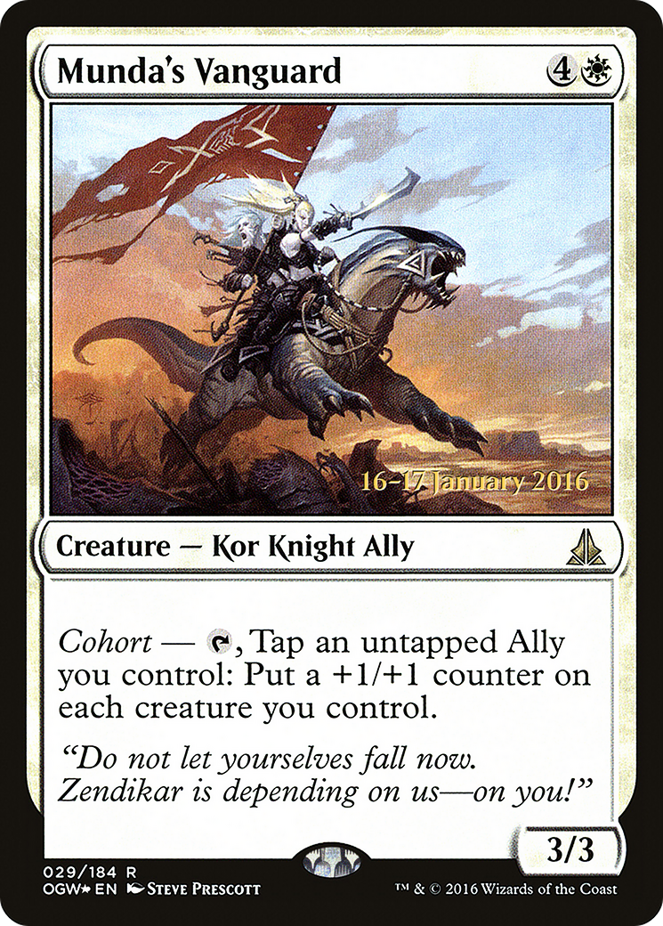 Munda's Vanguard (PRE-29S) [Oath of the Gatewatch Promos] Foil