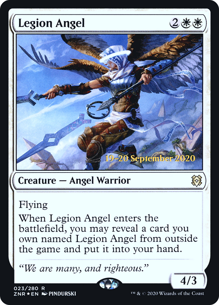 Legion Angel (PRE-23S) [Zendikar Rising Promos] Foil