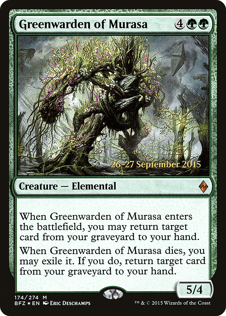 Greenwarden of Murasa (PRE-174S) [Battle for Zendikar Promos] Foil