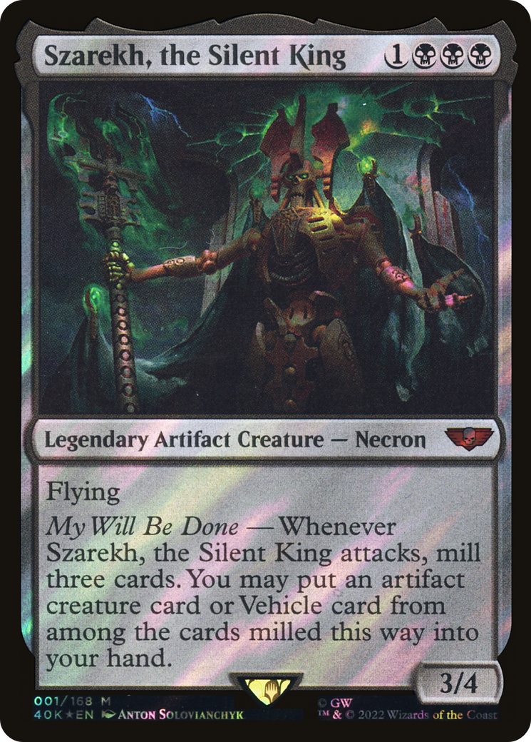 Szarekh, the Silent King (Surge Foil) (40K-001) [Warhammer 40,000 Commander] Foil
