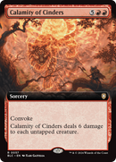 Calamity of Cinders (BLC-057) [Bloomburrow Commander]: (Extended Art)
