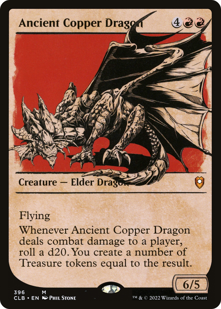 Ancient Copper Dragon (Showcase) (CLB-396) [Commander Legends: Battle for Baldur's Gate]