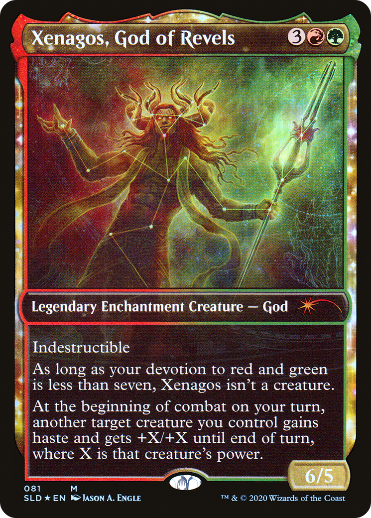 Xenagos, God of Revels (SLD-081) [Secret Lair Drop]: (enchantment, Showcase) Foil
