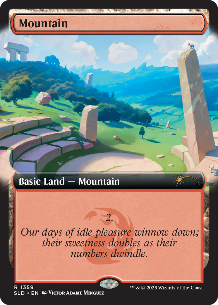 Mountain (SLD-1359) (Extended Art) [Secret Lair Drop] Foil