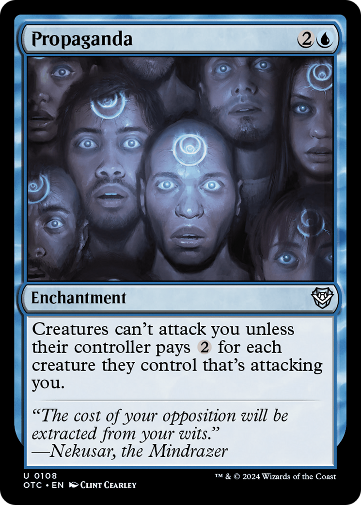 Propaganda (OTC-108) [Outlaws of Thunder Junction Commander]