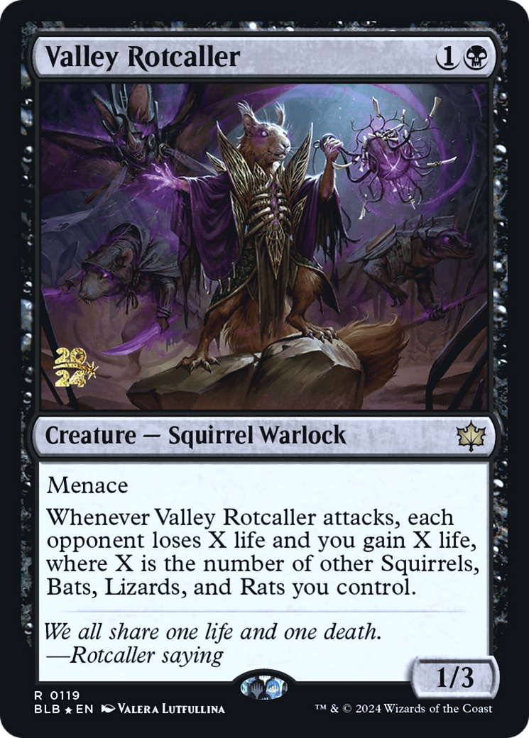 Valley Rotcaller (PRE-119S) [Bloomburrow Promos] Foil