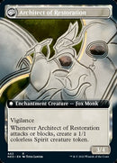 The Restoration of Eiganjo // Architect of Restoration (NEO-442) [Kamigawa: Neon Dynasty]: (Extended Art, fandfc, enchantment) Foil