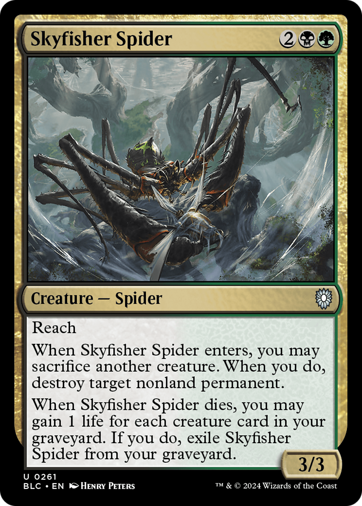 Skyfisher Spider (BLC-261) [Bloomburrow Commander]