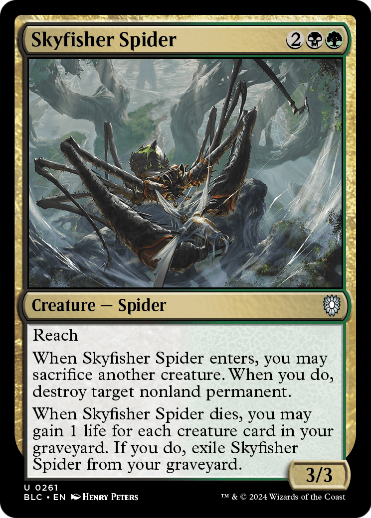 Skyfisher Spider (BLC-261) [Bloomburrow Commander]