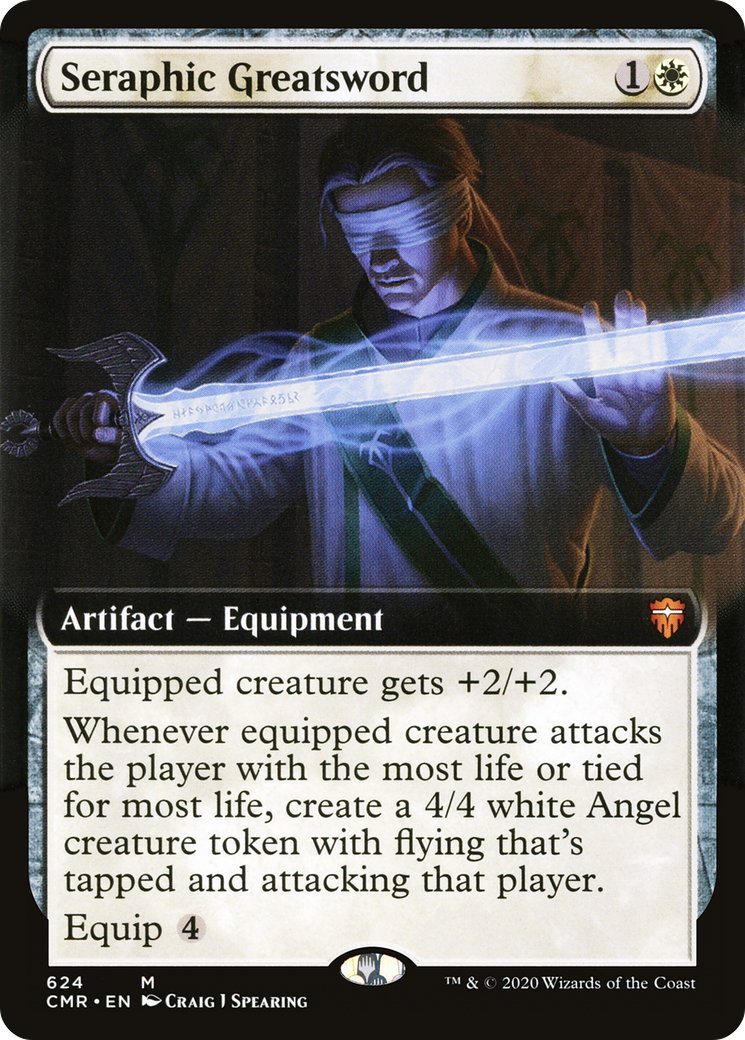 Seraphic Greatsword (Extended Art) (CMR-624) [Commander Legends]