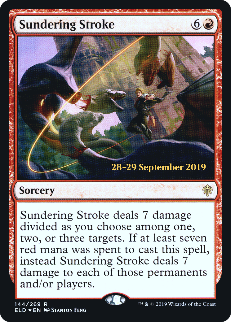 Sundering Stroke (PRE-144S) [Throne of Eldraine Promos] Foil