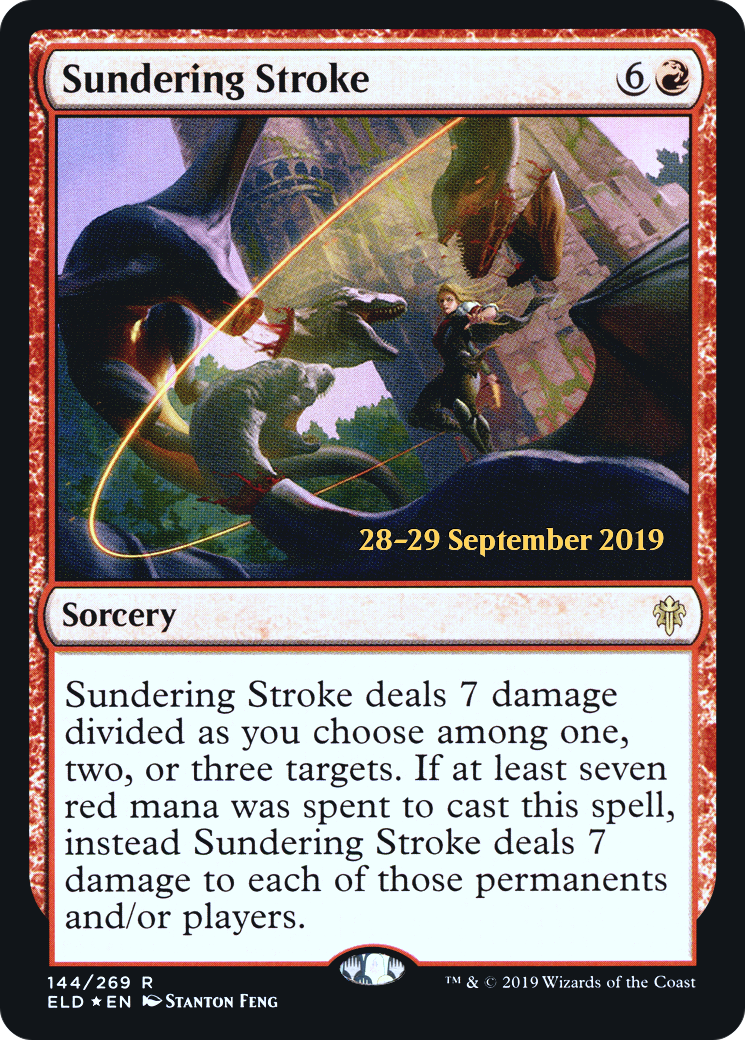 Sundering Stroke (PRE-144S) [Throne of Eldraine Promos] Foil