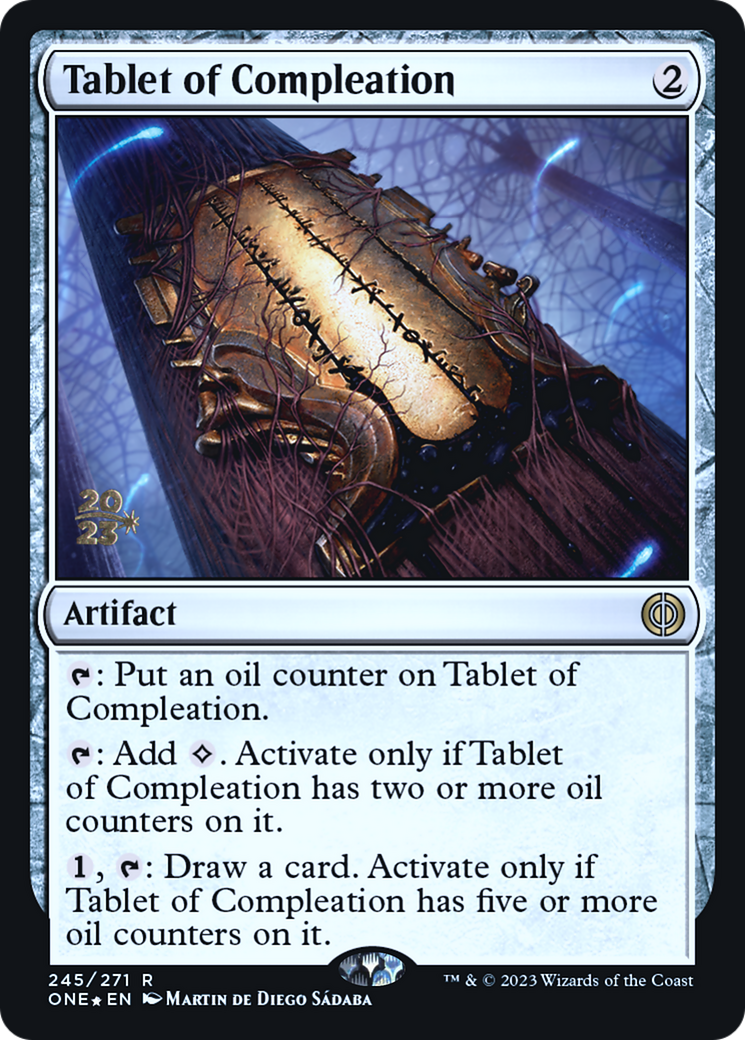 Tablet of Compleation (PRE-245S) [Phyrexia: All Will Be One Promos] Foil