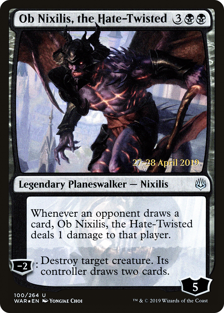 Ob Nixilis, the Hate-Twisted (PRE-100S) [War of the Spark Promos] Foil