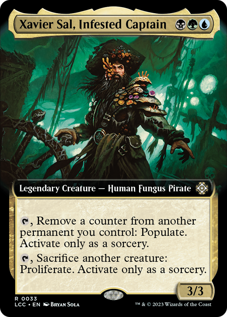 Xavier Sal, Infested Captain (LCC-033) [The Lost Caverns of Ixalan Commander]: (Extended Art) Foil