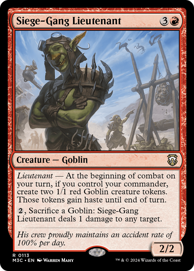 Siege-Gang Lieutenant (M3C-113) [Modern Horizons 3 Commander]