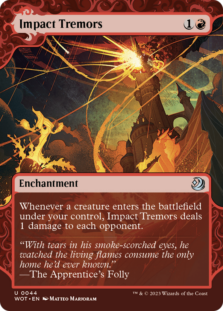 Impact Tremors (WOT-044) [Wilds of Eldraine: Enchanting Tales]: (Showcase) (Borderless)