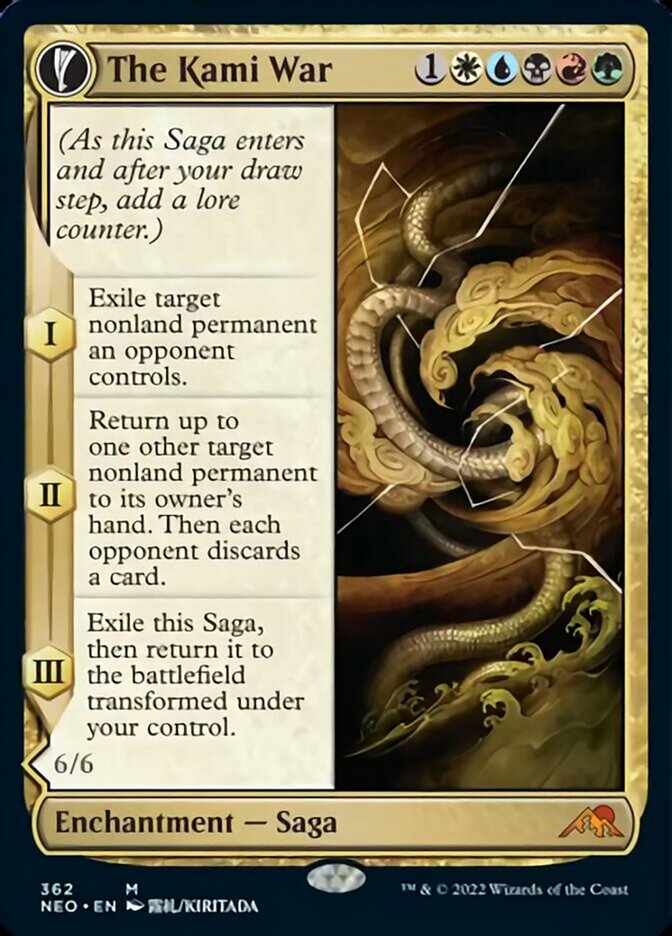 The Kami War // O-Kagachi Made Manifest (NEO-362) [Kamigawa: Neon Dynasty]: (Showcase, fandfc) Foil