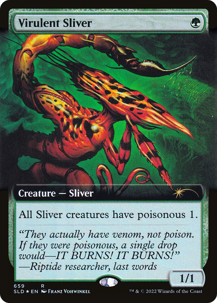 Virulent Sliver (SLD-659) [Secret Lair Drop]: (Extended Art) Foil
