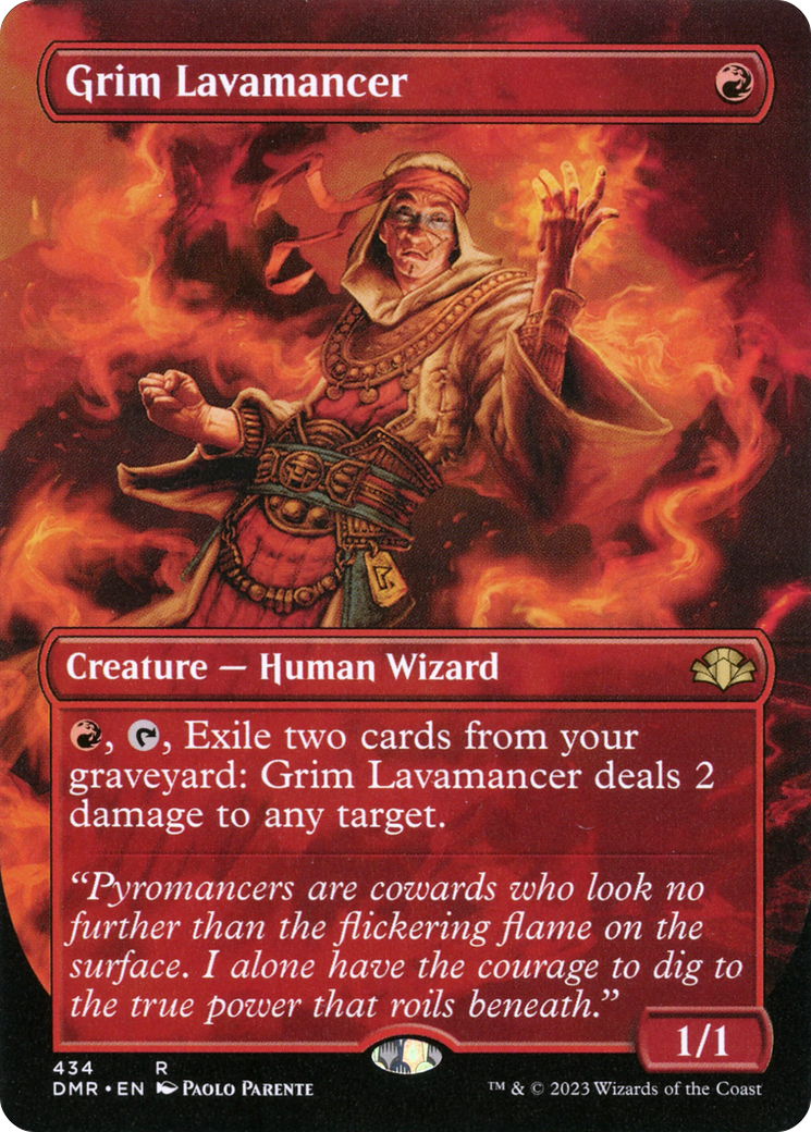 Grim Lavamancer (DMR-434) [Dominaria Remastered] (Borderless) Foil