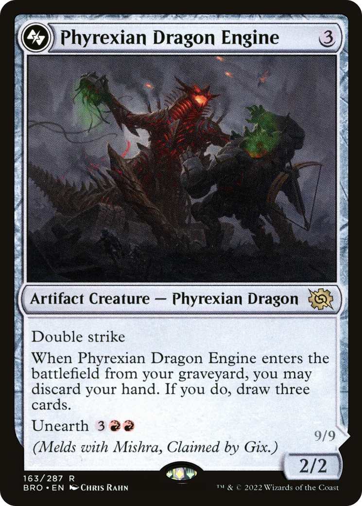 Phyrexian Dragon Engine (BRO-163A) [The Brothers' War] Foil