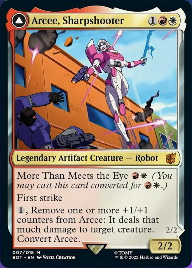 Arcee, Sharpshooter // Arcee, Acrobatic Coupe (BOT-007) [Transformers]: (convertdfc)