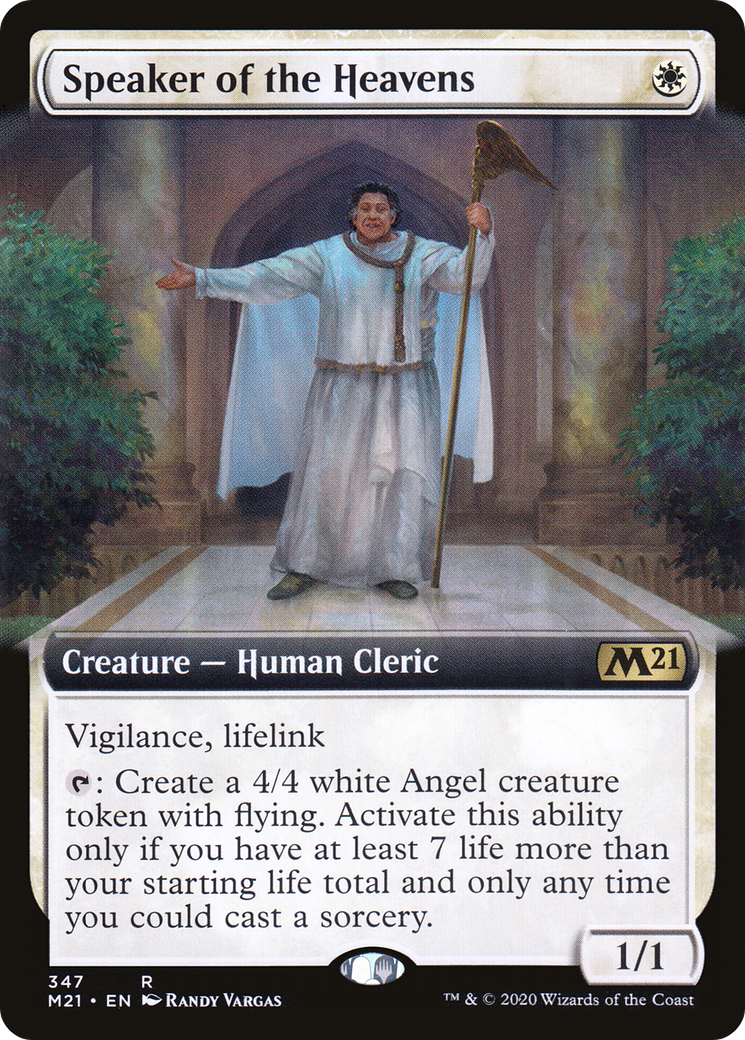Speaker of the Heavens (M21-347) [Core Set 2021]: (Extended Art) Foil