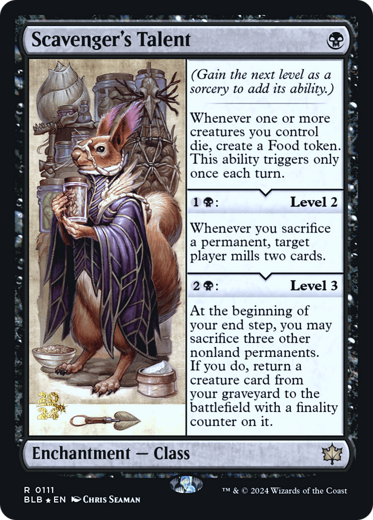 Scavenger's Talent (PRE-111S) [Bloomburrow Promos] Foil