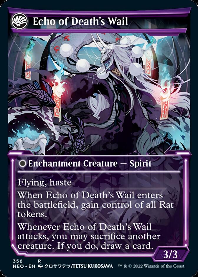 Tribute to Horobi // Echo of Death's Wail (NEO-356) [Kamigawa: Neon Dynasty]: (Showcase, fandfc)