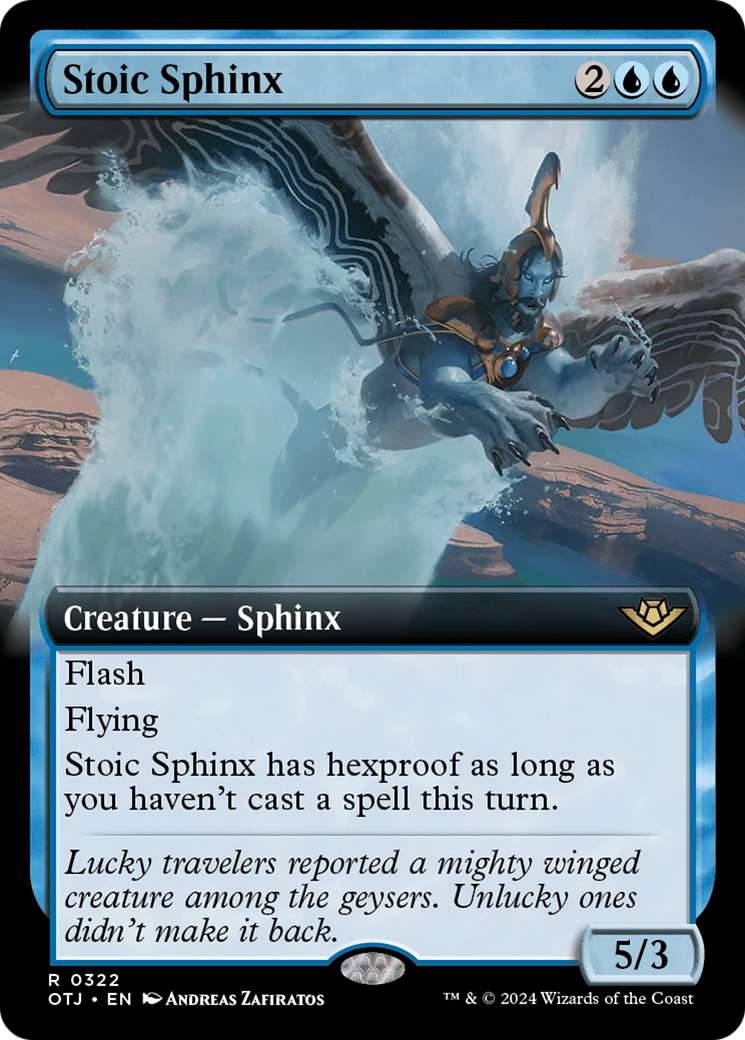 Stoic Sphinx (OTJ-322) [Outlaws of Thunder Junction]: (Extended Art) Foil