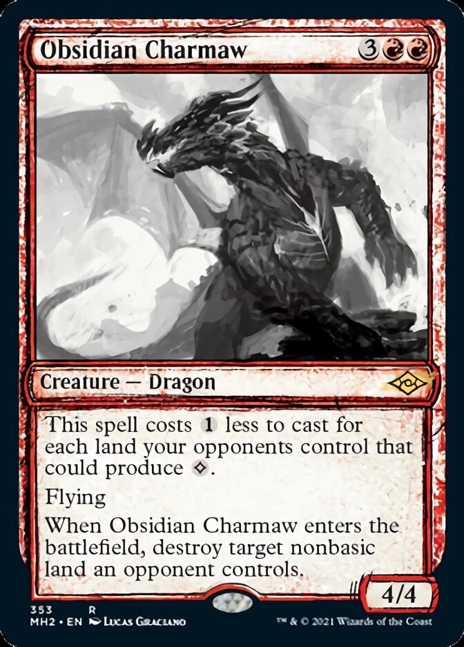Obsidian Charmaw (MH2-353) [Modern Horizons 2]: (Showcase) Foil