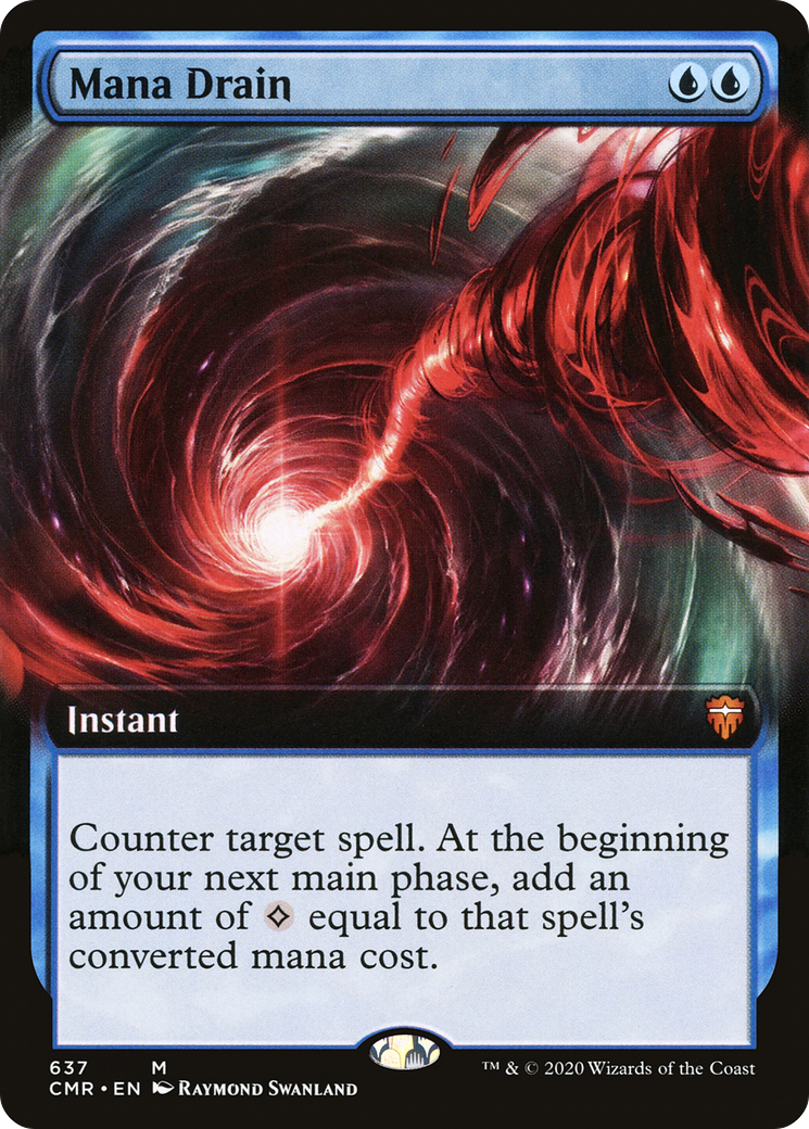 Mana Drain (CMR-637) [Commander Legends]: (Extended Art) Foil