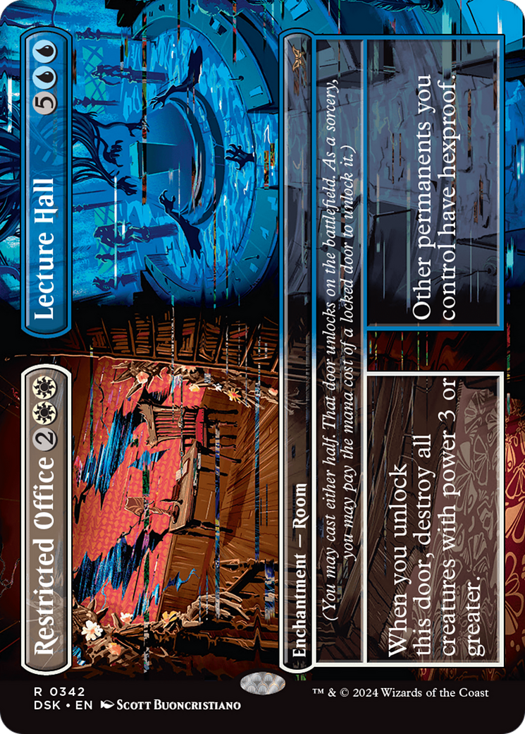 Restricted Office // Lecture Hall (DSK-342) [Duskmourn: House of Horror] (Borderless) Foil