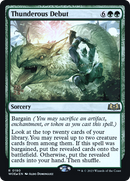 Thunderous Debut (PRE-190S) [Wilds of Eldraine Promos] Foil