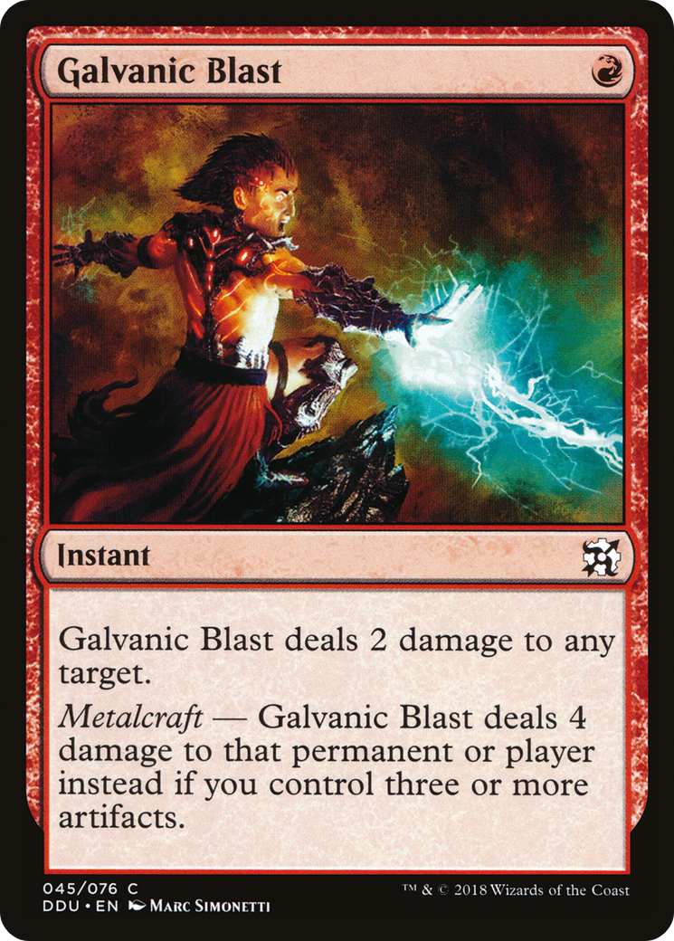Galvanic Blast (DDU-045) [Duel Decks: Elves vs. Inventors]