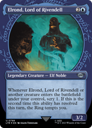 Elrond, Lord of Rivendell (LTR-799) [The Lord of the Rings: Tales of Middle-earth]: (Showcase) (Borderless) Foil