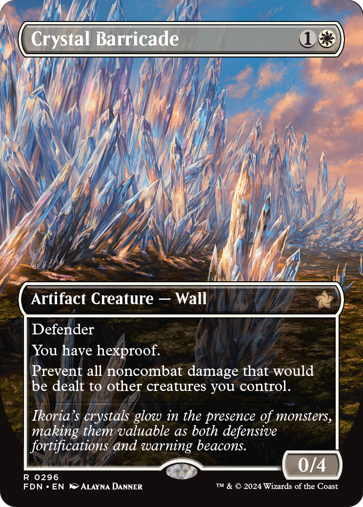 Crystal Barricade (Borderless) (FDN-296) [Foundations] Foil