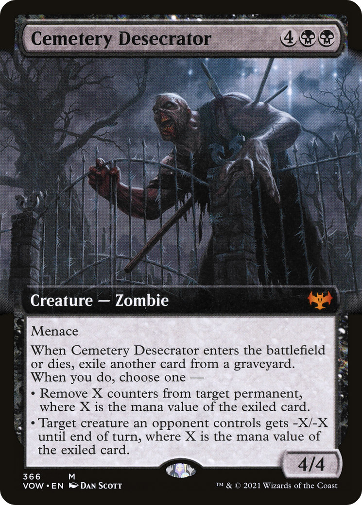 Cemetery Desecrator (Extended Art) (VOW-366) [Innistrad: Crimson Vow]