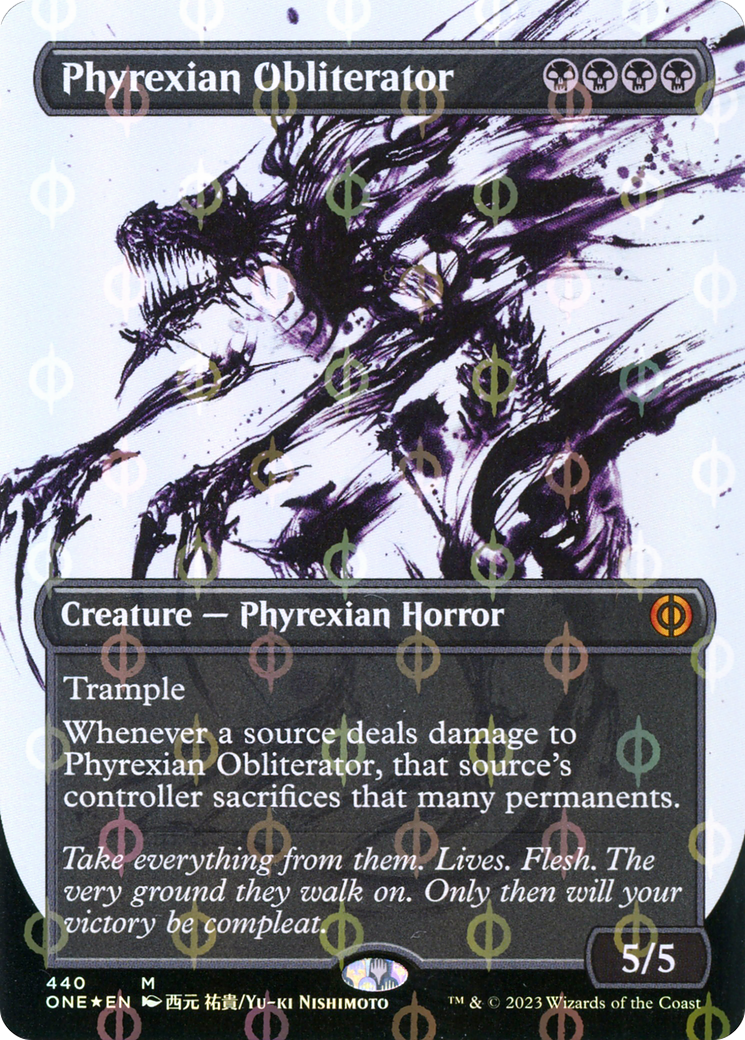 Phyrexian Obliterator (ONE-440) [Phyrexia: All Will Be One]: (Showcase) (Borderless) Foil