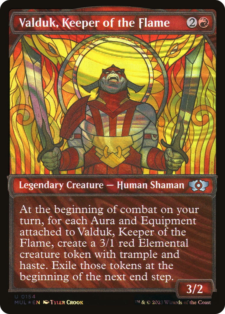 Valduk, Keeper of the Flame (MUL-154) [Multiverse Legends]: (Showcase) Foil