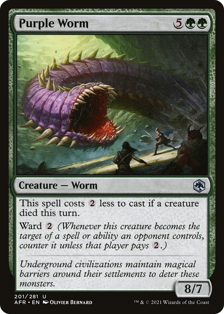 Purple Worm (AFR-201) [Adventures in the Forgotten Realms] Foil