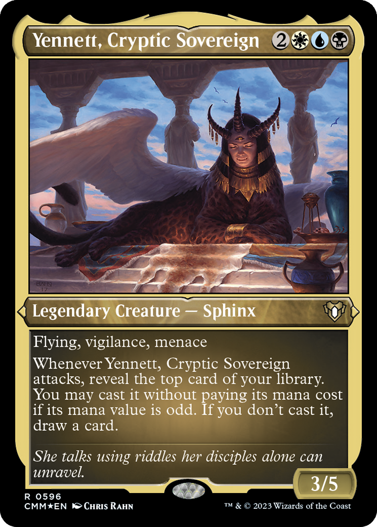 Yennett, Cryptic Sovereign (CMM-596) [Commander Masters] Etched Foil